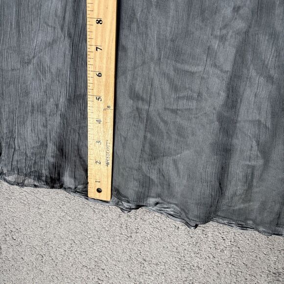 Laura Vann Women’s Size S Silk Gray Mini Dress Micro Pleat Layered Chiffon Jewel - Picture 9 of 16